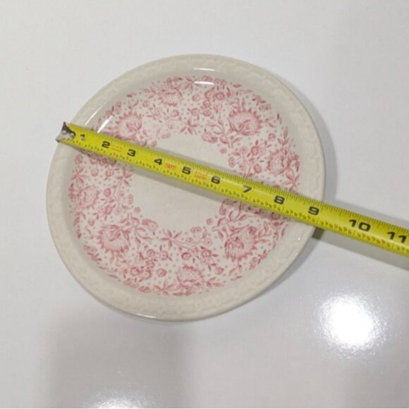 Syracuse China Roxbury Red Floral Dinner Plate Vintage Porcelain USA - Picture 3 of 9